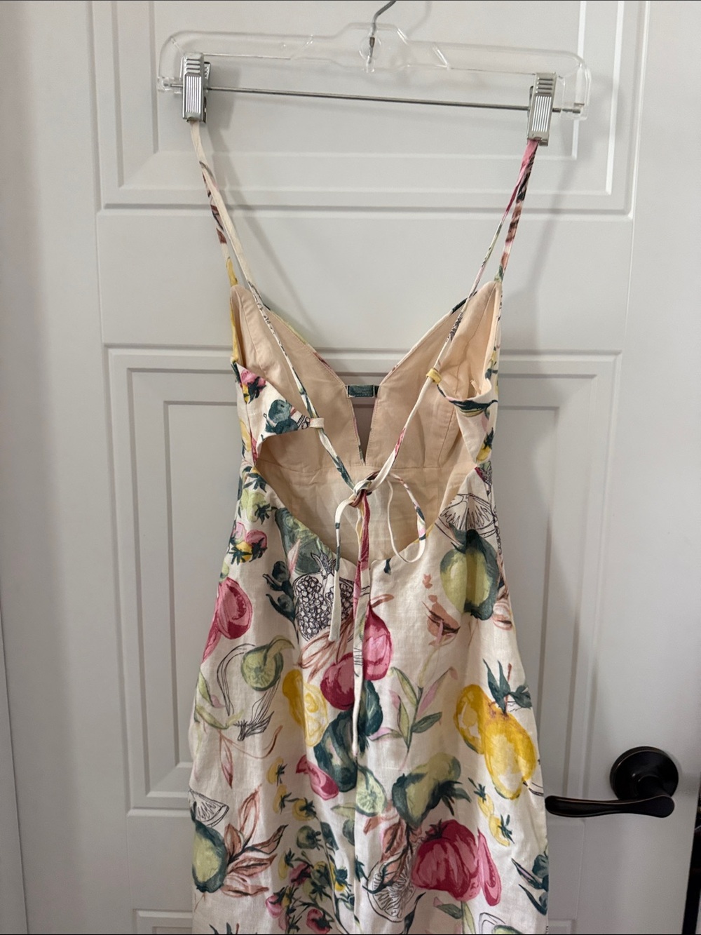 Abercrombie & Fitch, Tomato/Veggie Linen Maxi Dress - Picture 7 of 8
